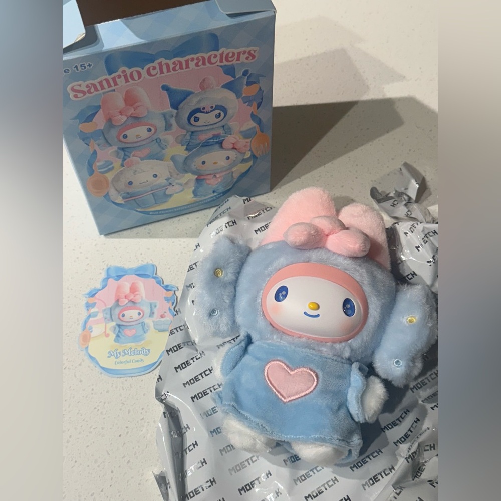 Sanrio Characters Blue Flutter Series Plush Toy - My melody colorful candy